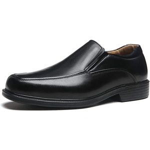 LA Milano Mens Oxford Sz11 W Black Massaging Comfort Dress Shoes